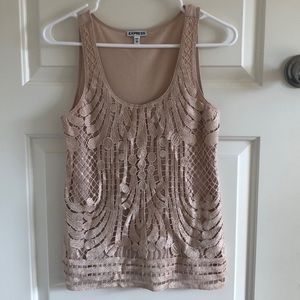 Rose Gold Crocheted tank top